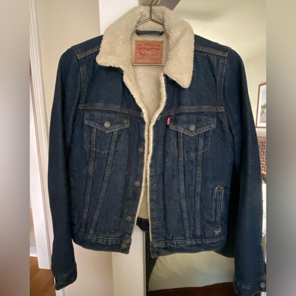 LEVI’S SHERPA DENIM TRUCKER JACKET SMALL - Picture 2 of 7